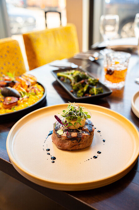 a plate of food on a table