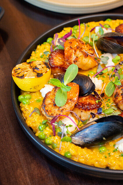 a plate of food on a table